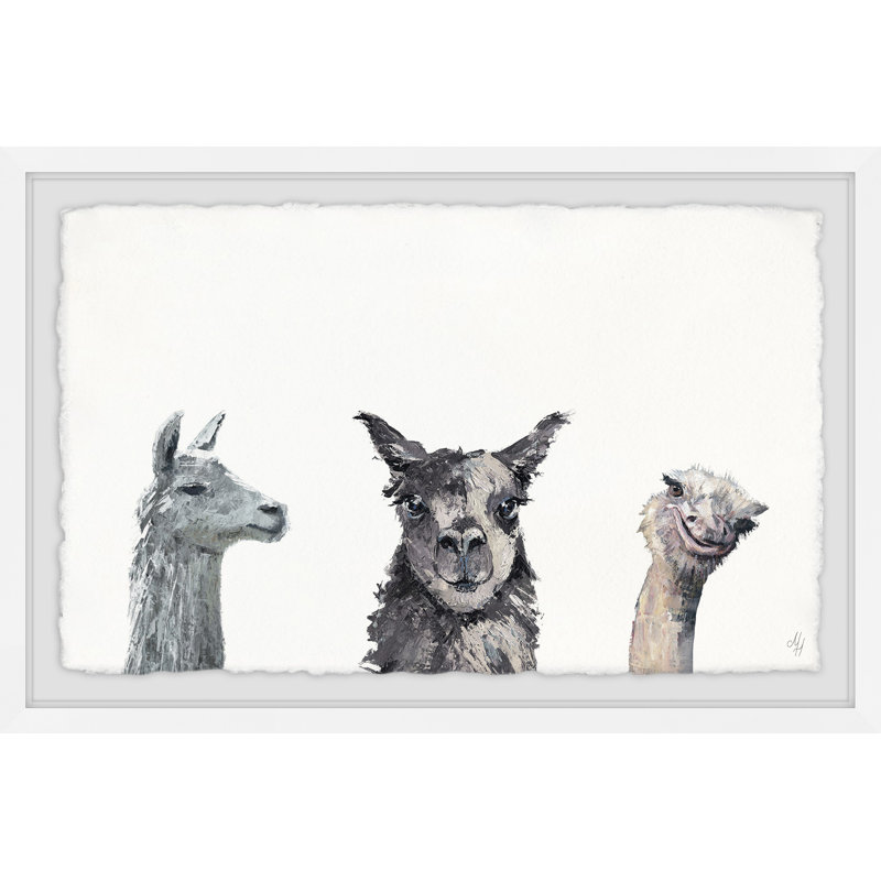 Cheeky Trio - Painting, 41cm H x 61cm W 