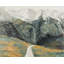 Impression montagneuse encadrée de paysage montagneux | Décoration de chambre à coucher