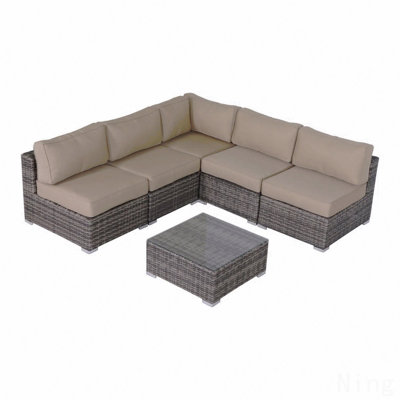 4-Piece Wicker Patio Set, With Premium Cushions Outdoor