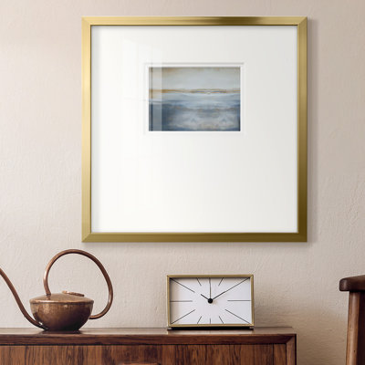 Ehlke " Blue And Gold Abstract II "