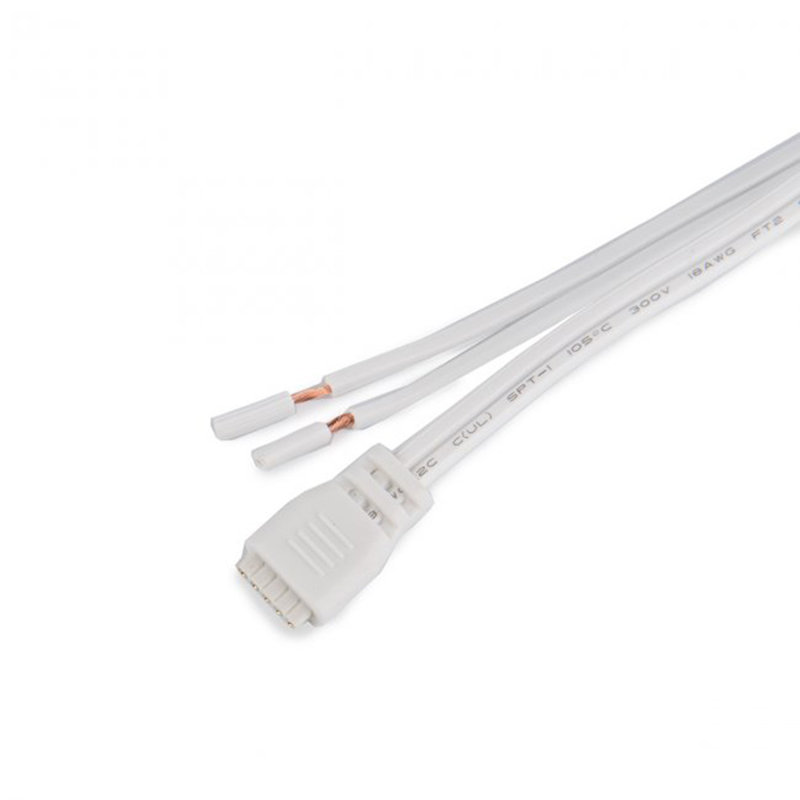 Accessoire de connecteur d’éclairage pour ruban armoires invisiled, H 144 po x l 0,53 po x P 0,53 po, Blanc