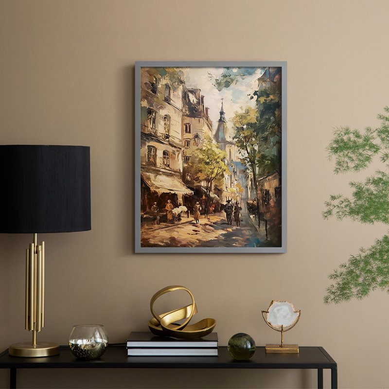 LANDSCAPES Series CECXC, reproduction encadrée - bois massif, Gris, H 21 po x l 17 po