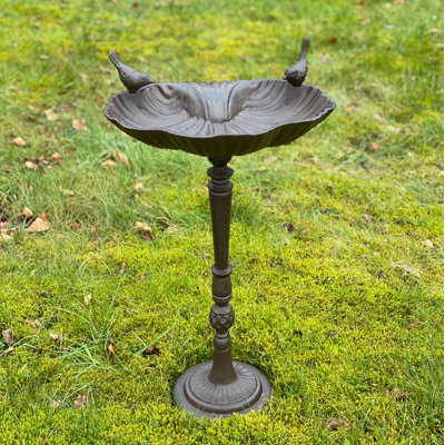 Tulane Metal Pedestal Birdbath