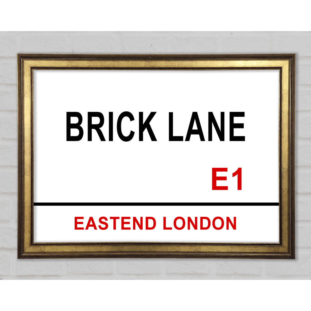 Brick Lane Signs Gerahmter Druck