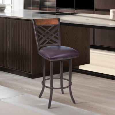 Chaises de salle à manger robustes et modernes, revêtement en similicuir brun pour la maison