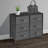  Sorbus 6 Drawers Dresser with Steel Frame, Wood Top, Fabric Bins-1948999223