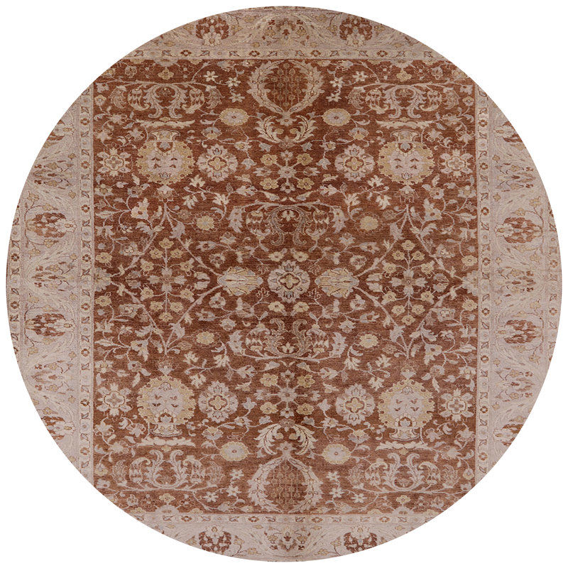 Tapis oriental brun Sutere, Rond 8 pi