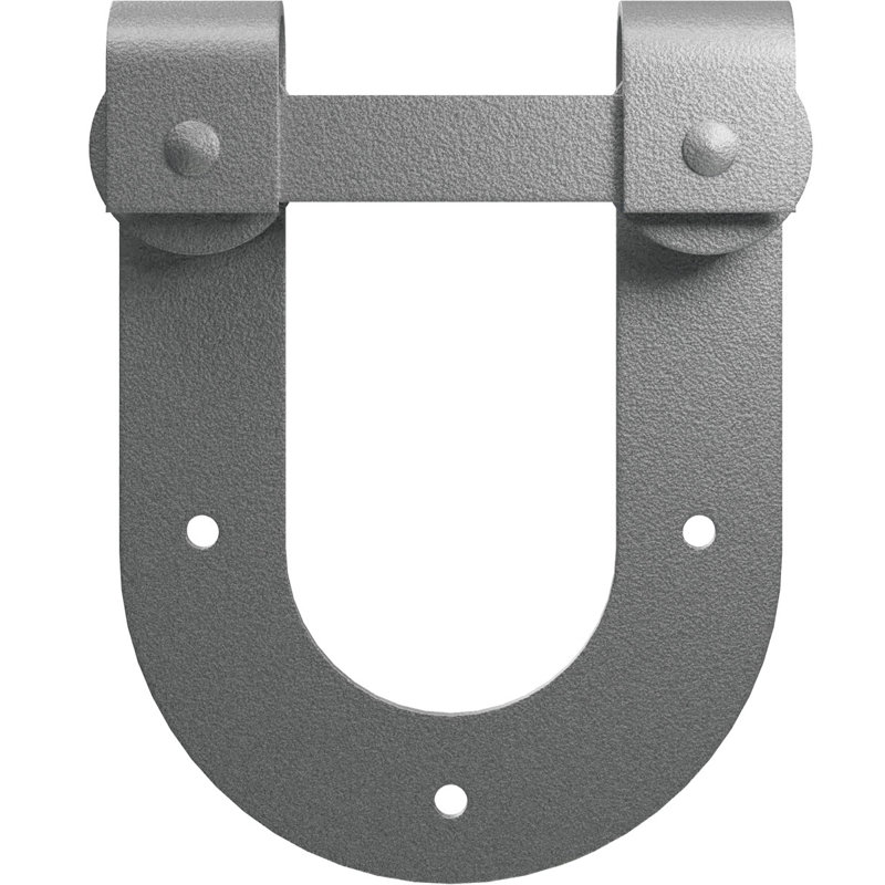 Ensemble de quincaillerie de porte de grange simple standard Premium Horseshoe Roller Hanger, PC chrome