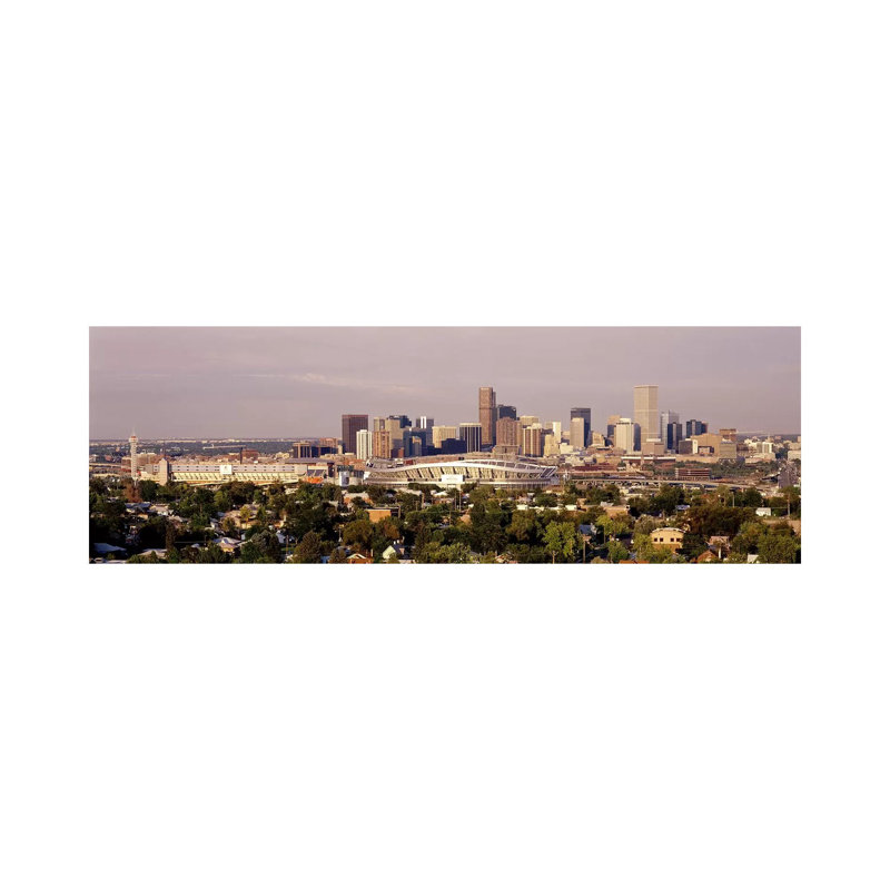 Denver CO #2 - Wrapped Canvas Panoramic Print, 30.48 cm H x 91.44 cm W x 1.91 cm D