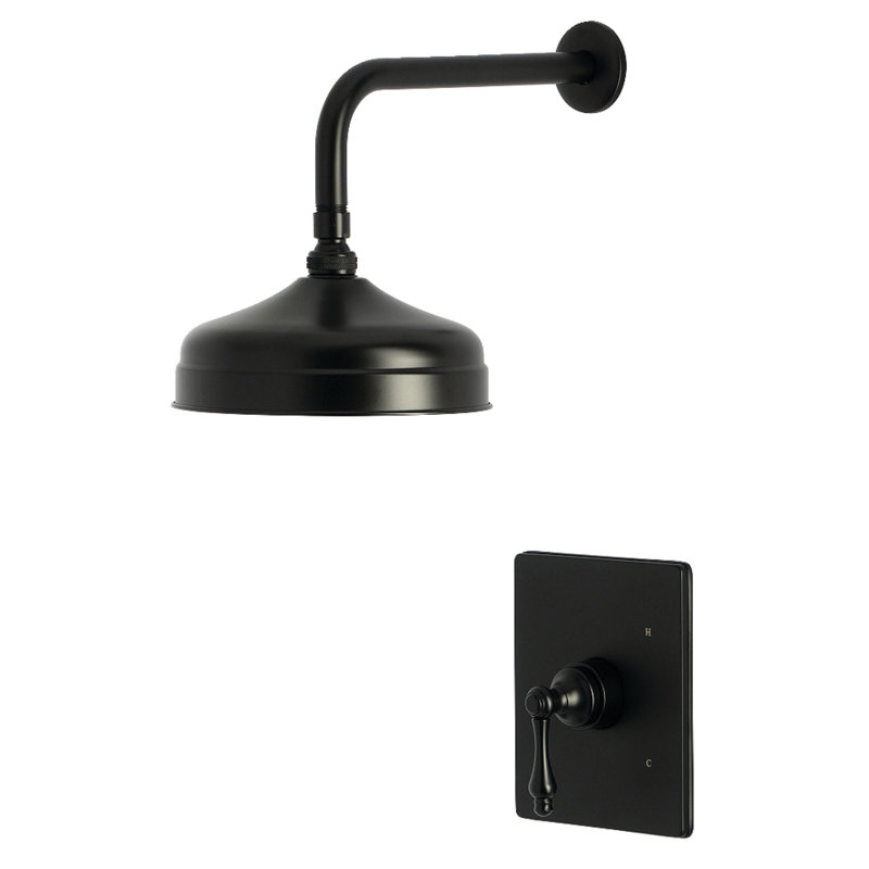 Robinet de douche à pression équilibrée Kingston, Noir mat
