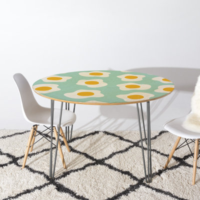 Hello Sayang Round Metal Base Dining Table