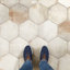 D'Anticatto Hex Bianco 11" x 13" Porcelain Concrete Look Wall & Floor Tile