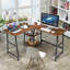 L-Shaped Steel Computer Desk