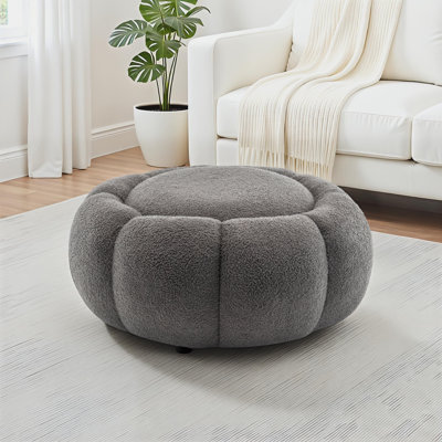 Stevie Upholstered Round Cocktail Ottoman