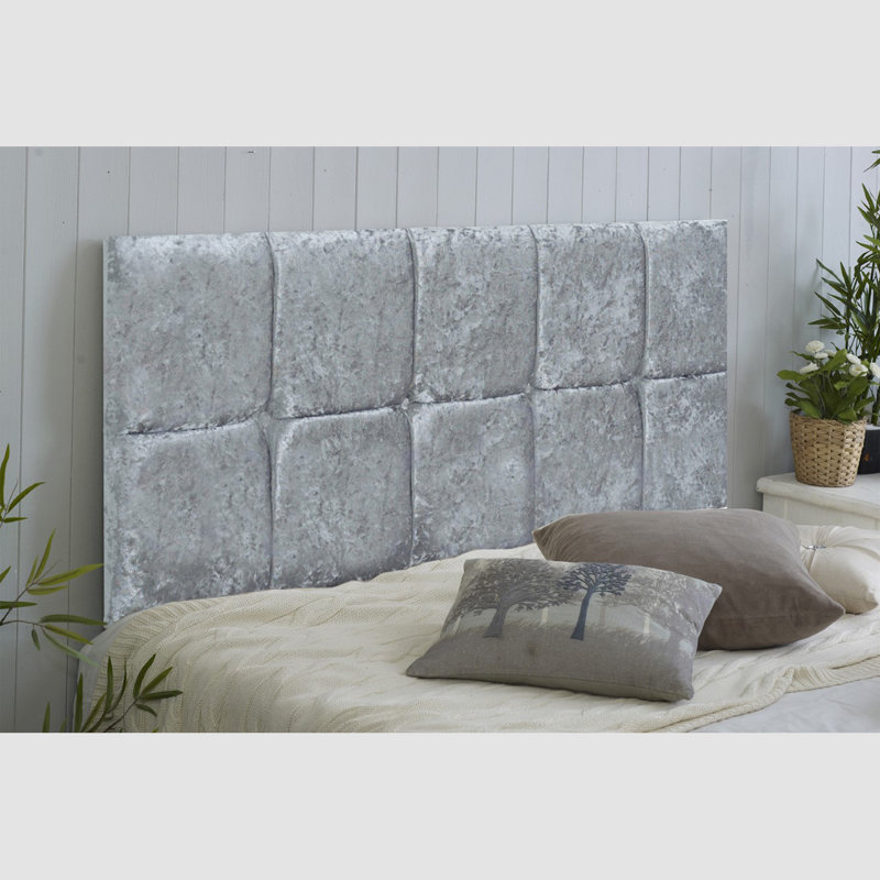 Shearer Upholstered Headboard, Double (4'6), Grey Velvet