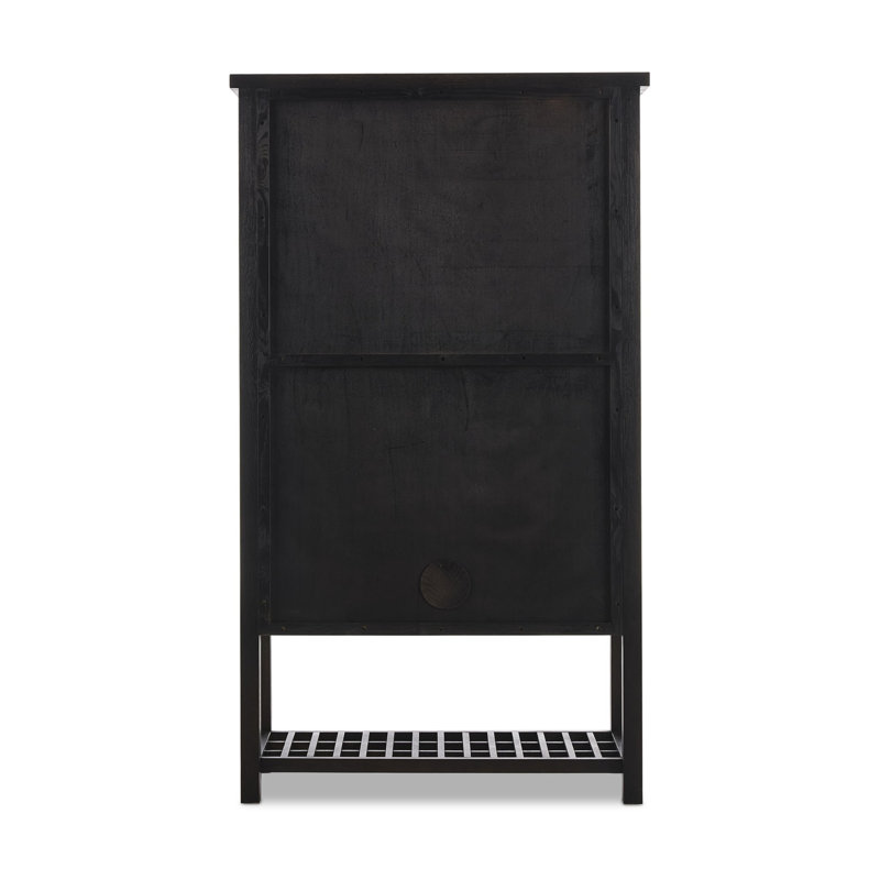 Dalton Cabinet-Aged Natural Oak, Smoked Black