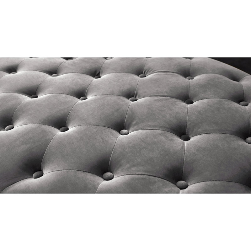 Repose-pieds Crillon, Tissu gris foncé