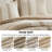 Mesa Tan 100% Cotton Jacquard Waffle Ultra-Soft 3-Piece King/Cal King Comforter Set-114381488-114381485