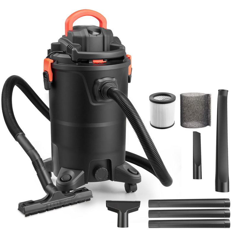 3-in-1 Shop Vac, 11 Gallon Wet Dry Shop Vacuum, 4.5 Peak HP Portable Vacuum Cleaner with Blower, Dual-Filter, 1350W Input Power, 1.25in x 7ft Hose, 9.8ft Cord for Jobsite, Workshop, Garage, Home