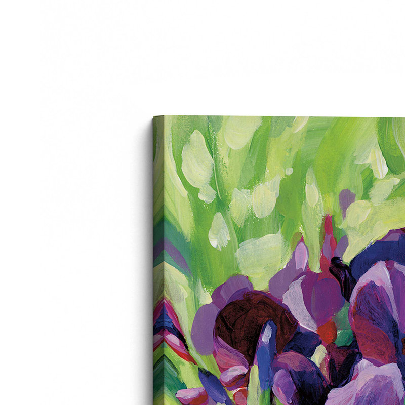 Toile roulée Bold Iris Blooms, Toile tendue, H 12 po x l 8 po x P 1,25 po