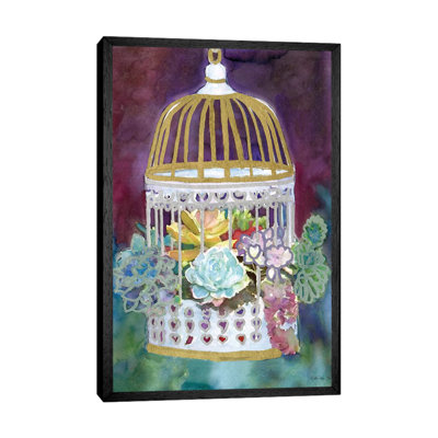 Succulent Bird House - Painting on Canvas