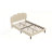 Full Size Bed Frame with LED Light and Charging Station, Platform Bed with Upholstered Headboard, No Box Spring Needed-410524472-410524477
