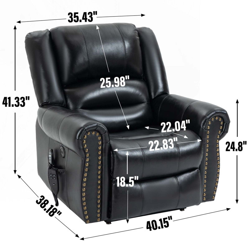 Fauteuil inclinable, Noir