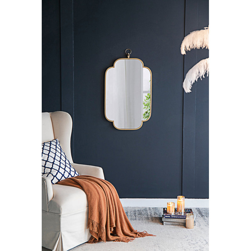 Miroir mural décoratif avec bords entaillés