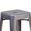 Tabouret de bar d'intérieur en métal avec dossier carré 30 po-796203441-796203440
