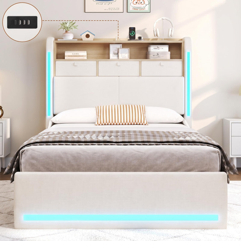 Bed, Single (3'), Beige