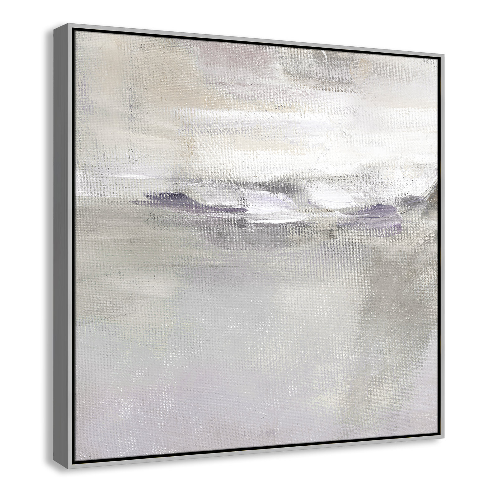Abbott "Lilac Horizon" Print by Nan, 37.5" H x 37.5" W, Silver Framed