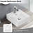 Modern Ceramic Bathroom Countertop Basin - White Elegant Design Essential Finish