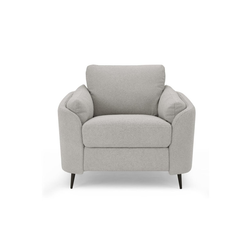 Lusso Upholstered Armchair, Light Grey