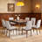 6-Person Solid Wood Dining Table Set