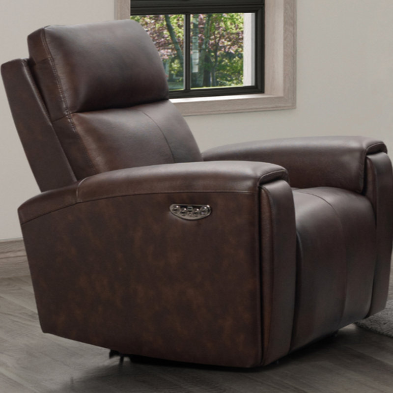 Shippenville 41" Wide Genuine Leather Power Standard Recliner