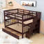 Lit superposé double en bois avec rangement-1548280140