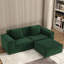 Modulaire à 3 places avec velours en velours côtelé, convertible en lit, mousse, large, convient à différents espaces Structure éponge, siège plus profond, surélevé, housse respirante de luxe