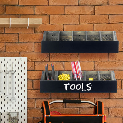 5 Slot Solid Wood Tool Holder