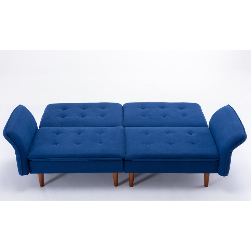 Canapé-lit 87,8 po, 100 % polyester bleu