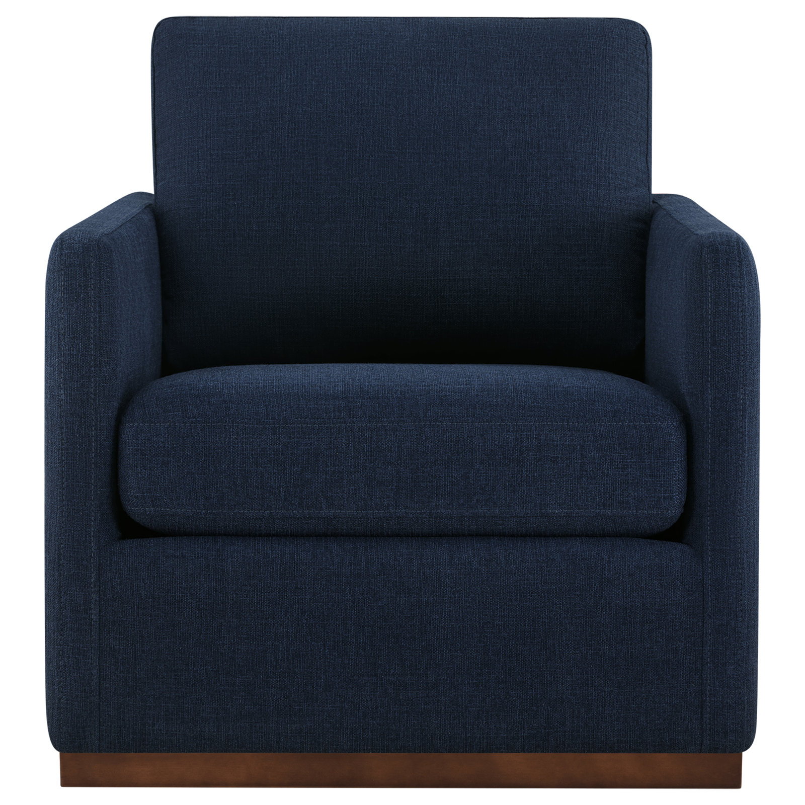 Bobbi Upholstered Swivel Armchair, Flannigan Midnight