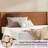 Mid Century Solid Wood Platform Queen Bed Frame With Wood Slat Support, Brown-645595762-645595763
