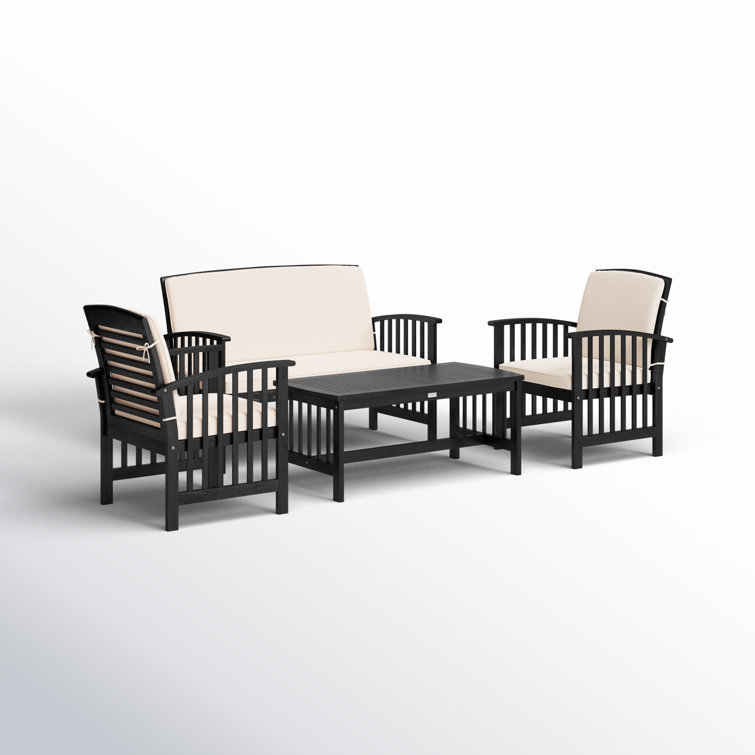 Delosreyes Acacia 4 - Person Patio Conversation Sets with Cushions