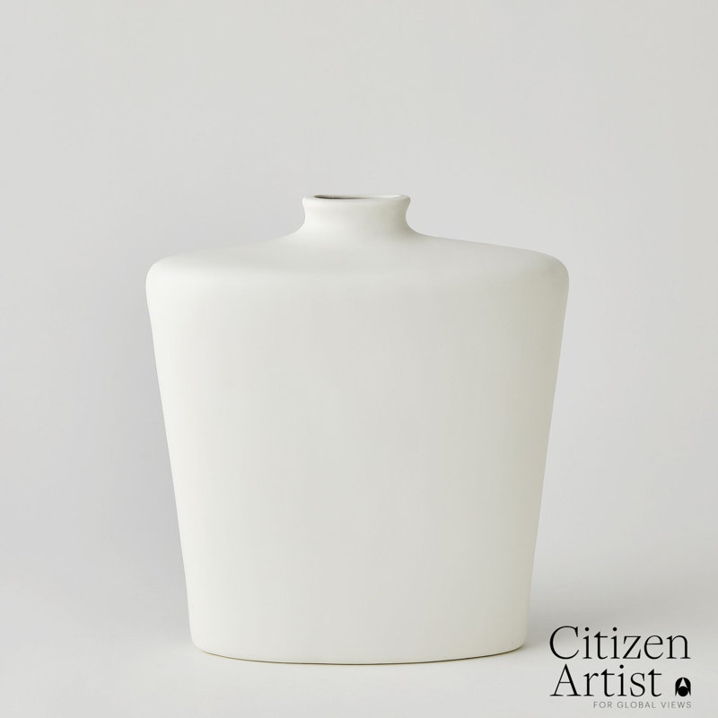 Terzo Handmade Ceramic Table Vase, 13.5" H x 12" W x 4.5" D