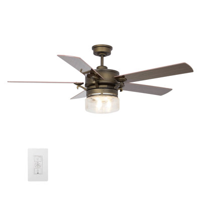 Alexia 52-inch Smart Ceiling Fan with wall control,Works with Google Assistant, Amazon Alexa, and Siri Shortcuts.