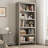 71" Farmhouse Bookcase with Adjustable Shelves - Rustic 5-Tier Bookshelf for Living Room, Office & Library, 31.5" Wide-1897154885
