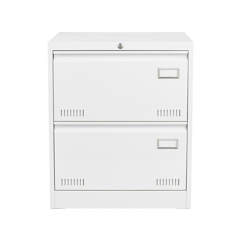 Filing Cabinet Lateral File Cabinet 2 Drawer, White Filing Cabinets With Lock, Locking Metal File Cabinets Three Drawer Office Cabinet For Legal/Letter/A4/F4 Home Offic