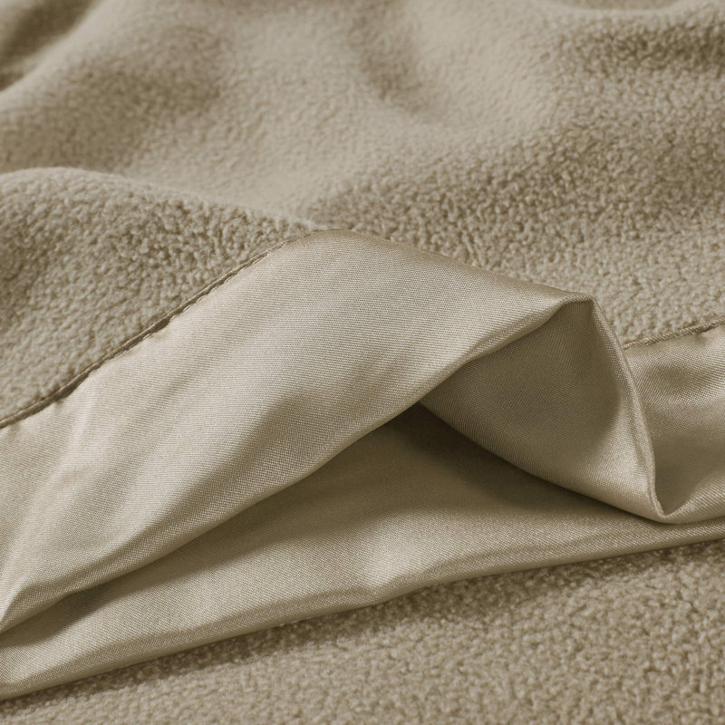 Couverture micro polaire, Double, Beige