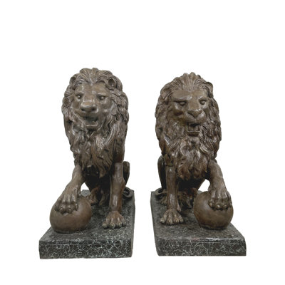 Lion Bronze Garden Statue
