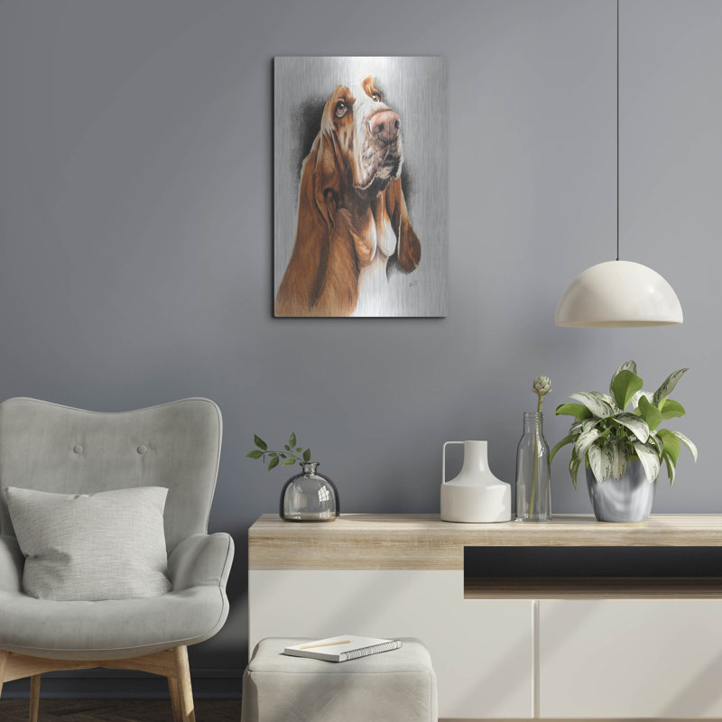Winston Porter «Tranquil» par Barbara Keith, art mural en métal, H 24 po x l 16 po