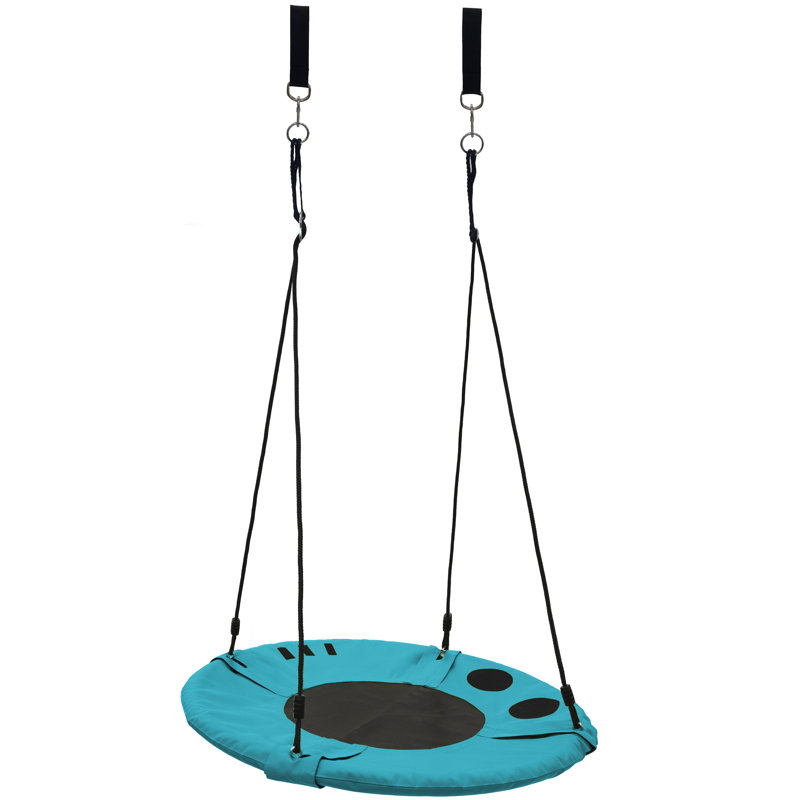 Chaise suspendue Vivere Cacoon Saucer en polyester (capacité de 330 lb), Bleu